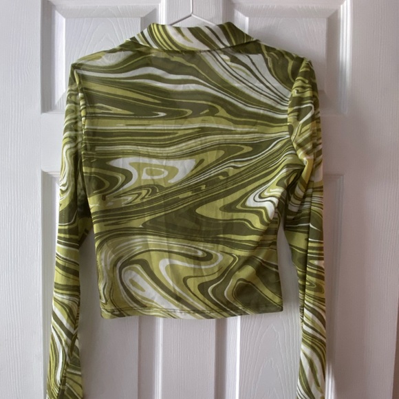 GARAGE - Mesh Button Up Long Sleeve Tee - Picture 5 of 8